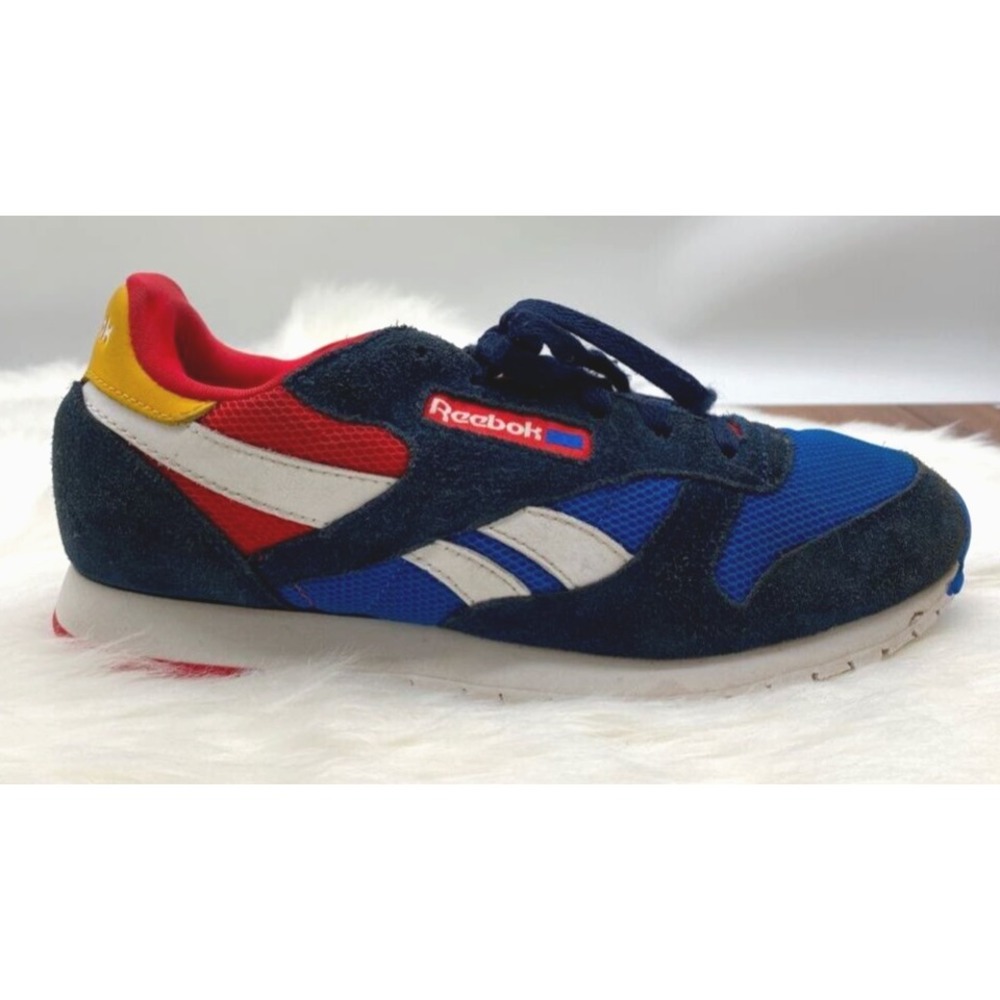 Reebok Classic Sneakers Womens 6 Nylon Blue Navy Red Yellow CN5852 Shoes